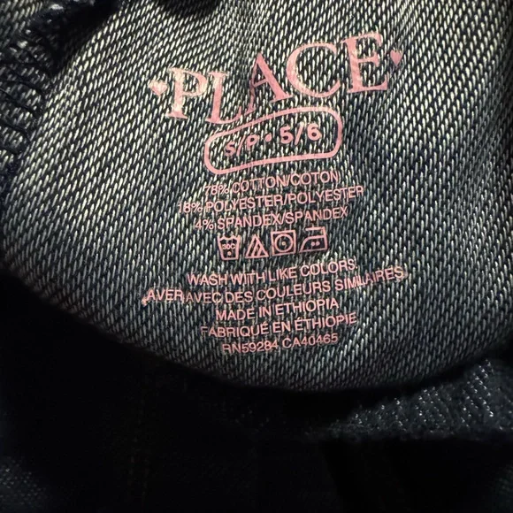 Girls Children’s Place Navy Blue Jegging Leggings size Small 5/6 - Picture 3 of 4